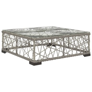 Set mobilier de grădină cu perne, 8 piese, gri, poliratan - Img 6