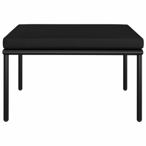 Set mobilier de grădină cu perne, 8 piese, negru, PVC - Img 5