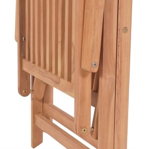 Set mobilier exterior cu scaune pliabile 7 piese lemn tec masiv - Img 11