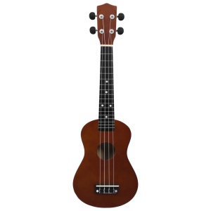 Set ukulele soprano, cu husă, pentru copii, lemn inchis, 23" - Img 5