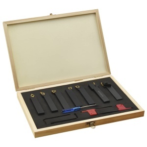 Set unelte de strunjire indexabile, 12 piese, 16 x 16 mm, 115 mm
