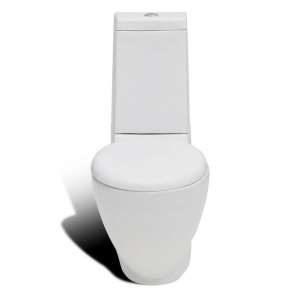 Set vas de toaletă și bideu din ceramică, alb - Img 4