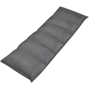 Șezlong de podea pliabil, gri, material textil - Img 3