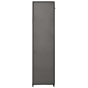 Șifonier cu bare și compartimente, gri, 150x45x176 cm, textil - Img 5