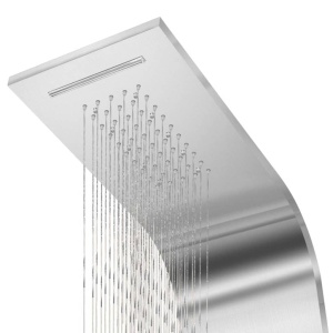 Sistem panel de duș curbat, oțel inoxidabil - Img 4