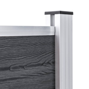 Stâlpi de gard, 2 buc., 185 cm, aluminiu - Img 8
