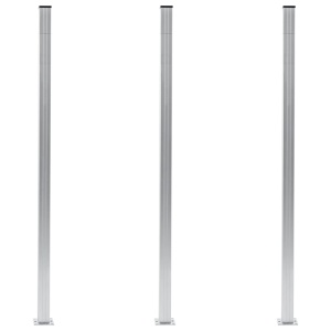 Stâlpi de gard, 3 buc., 185 cm, aluminiu