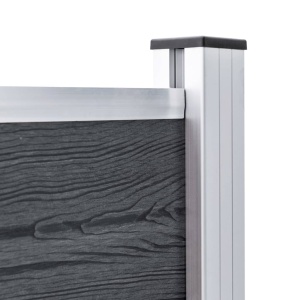 Stâlpi de gard, 3 buc., 185 cm, aluminiu - Img 4