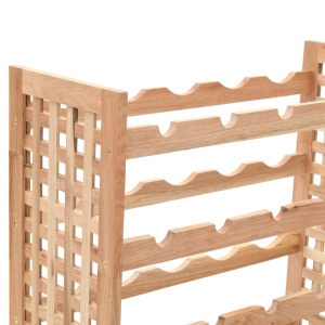 Stativ vinuri pentru 25 de sticle 63x25x73cm lemn masiv nuc - Img 8