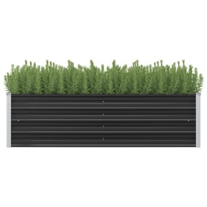 Strat inălțat de grădină antracit 160x40x45 cm oțel galvanizat