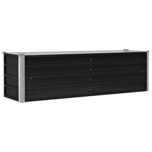 Strat inălțat de grădină antracit 160x40x45 cm oțel galvanizat - Img 3