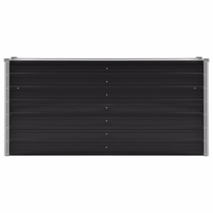 Strat inălțat de grădină antracit 160x40x77 cm oțel galvanizat - Img 4