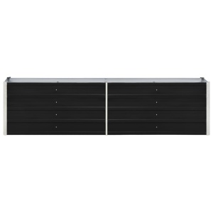 Strat inălțat de grădină antracit 240x40x45 cm oțel galvanizat - Img 3