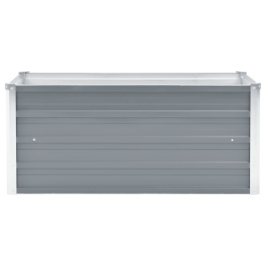 Strat inălțat de grădină, gri, 100x40x45 cm, oțel galvanizat - Img 4