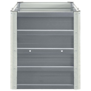 Strat inălțat de grădină gri 240 x 40 x 45 cm oțel galvanizat - Img 4
