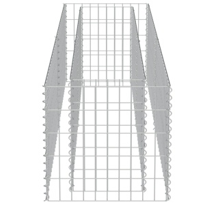 Strat inălțat gabion, 180 x 50 x 50 cm, oțel galvanizat - Img 5