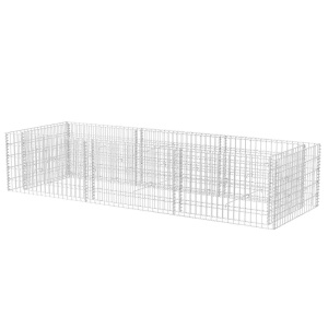 Strat inălțat gabion, 270 x 90 x 50 cm, oțel - Img 2