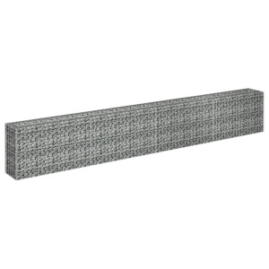 Strat inălțat gabion, 360 x 30 x 60 cm, oțel inoxidabil - Img 3