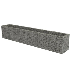 Strat inălțat gabion, 540 x 90 x 100 cm, oțel galvanizat - Img 4