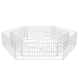 Strat inălțat gabion hexagonal, 200 x 173 x 40 cm - Img 2