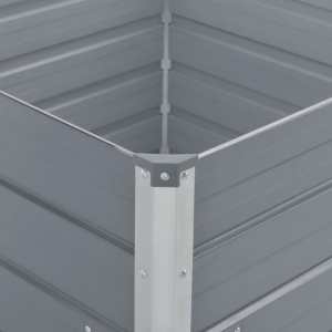 Strat inălțat grădină, gri, 100x100x45 cm, oțel galvanizat - Img 2