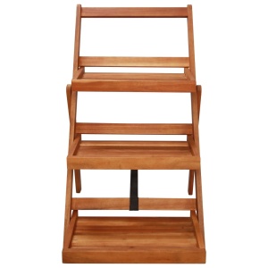 Suport de plante, 3 niveluri, 50x63x80 cm, lemn masiv de acacia - Img 2