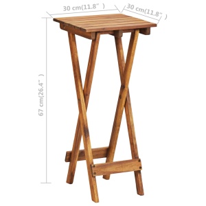Suport de plante, 30 x 30 x 67 cm, lemn masiv de acacia - Img 6