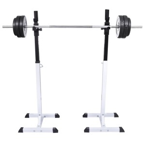 Suport haltere genuflexiuni cu halteră și set gantere 60,5 kg - Img 2