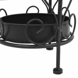 Suport pentru umbrelă, stil vintage, metal, 26x46 cm, negru - Img 5