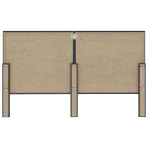Tăblie capitonată, gri inchis, 160 x 200 cm, material textil - Img 6