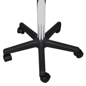 Taburete de birou, 2 buc., alb, 35,5x98 cm, piele ecologică - Img 4