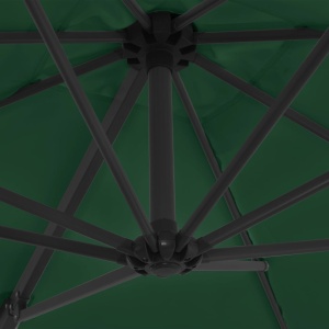Umbrelă de exterior cu bază portabilă, verde - Img 2