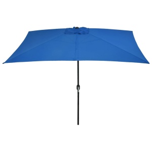 Umbrelă de soare cu stâlp metalic, azur, 300 x 200 cm - Img 3