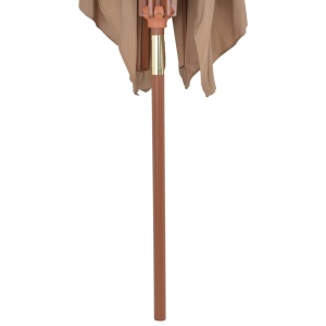 Umbrelă de soare, exterior, stâlp lemn, 200x300 cm, gri taupe - Img 5