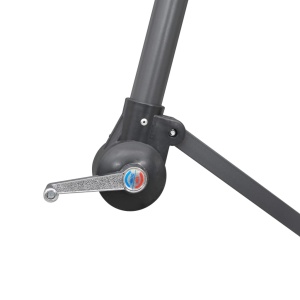 Umbrelă de soare suspendată, antracit, 3 m, stâlp de aluminiu - Img 5