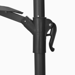 Umbrelă soare, montaj pe perete, stâlp metal, 300 cm, antracit - Img 7