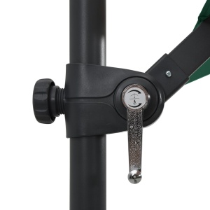 Umbrelă suspendată cu LED și stâlp din oțel, verde, 250x250 cm - Img 6
