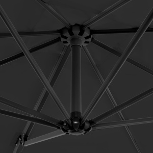 Umbrelă suspendată cu stâlp din aluminiu, antracit, 250x250 cm - Img 2