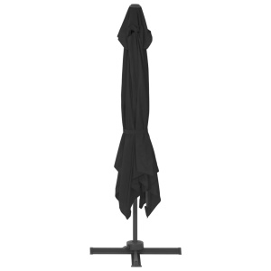 Umbrelă suspendată cu stâlp din aluminiu antracit 300x300 cm - Img 5