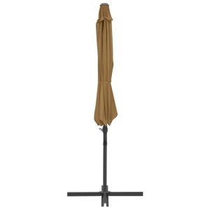 Umbrelă suspendată cu stâlp din oțel, gri taupe, 300 cm - Img 8