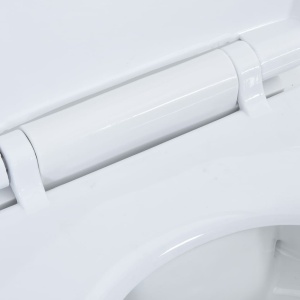 Vas WC fără ramă, inchidere silențioasă, + 7 cm, alb, ceramică - Img 3