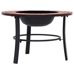 Vatră de foc cu mozaic, cărămiziu, 68 cm, ceramică - Img 4