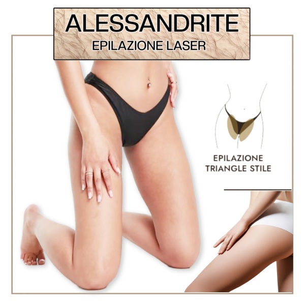 EPILAZIONE LASER ALESSANDRITE COSCE + INGUINE TRIANGLE STYLE