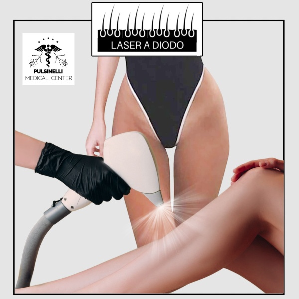 EPILAZIONE LASER A DIODO GAMBE COMPLETE + INGUINE TRIANGLE STYLE