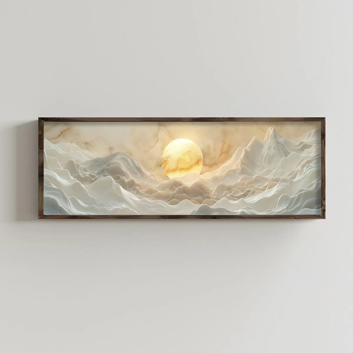Wallxpert tablou decorativ inramat MDF 40x120x3.5 cm, MDF 3mm, rama brad 100%, 5 kg, format vertical, multicolor - Verificat A · Re-Bloom