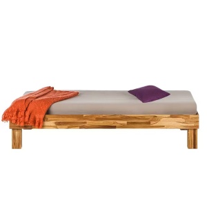 AresWOOD cadru pat 90x200 cm, lemn masiv stejar uleiat, 37 cm inaltime, dezasamblat - Verificat A · Re-Bloom - Img 2