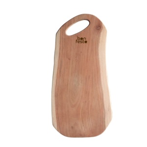 Bonfesto tocator dreptunghiular lemn acacia certificat FSC, 55x25x1.5 cm, maner, lucrat manual, natur - Verificat A · Re-Bloom - Img 1