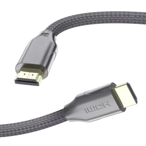 Cablu HDMI Bomenya, 8K, metal/nailon, gri, 2,2 m - Img 1