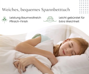 Cearsaf cu elastic Sleep Mantra, bumbac/poliester, alb, 140 x 200 x 30 cm - Img 3