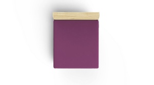 Cearsaf de pat cu elastic Premium Ranforce, bumbac 100%, 140x190+30 cm, violet - Verificat A · Re-Bloom
